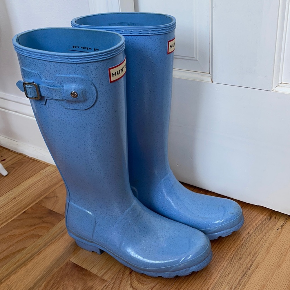 Hunter tall Rain boots blue